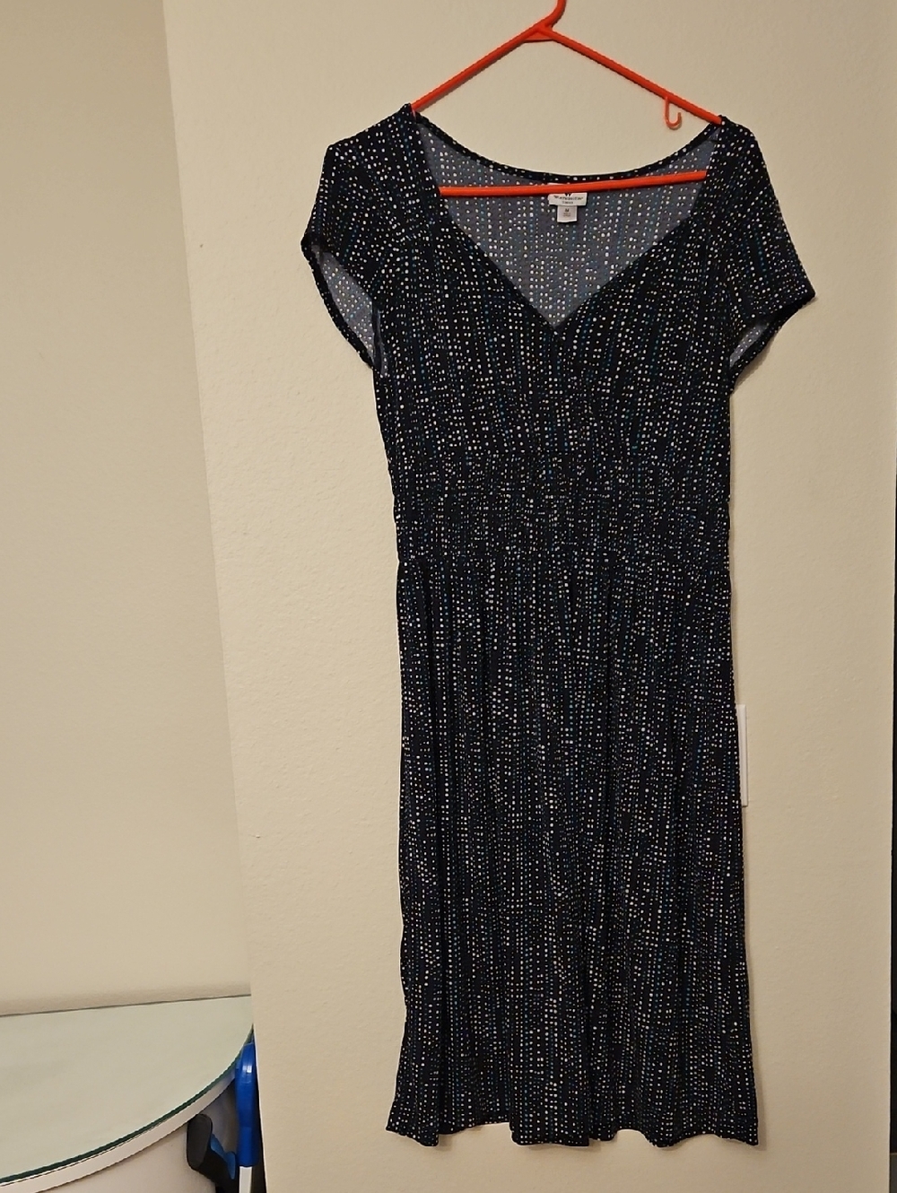 Worthington Black Dot Midi Dress